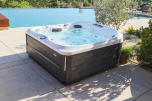 Outdoor Jacuzzi Hot Tub installation.
