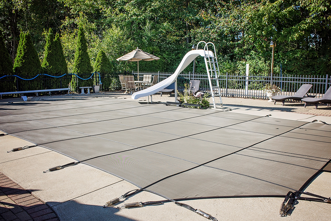 Pool Safety Covers - Gary Pools &Amp; Leisure Gli™ Secur-A-Pool® Mesh Safety Cover